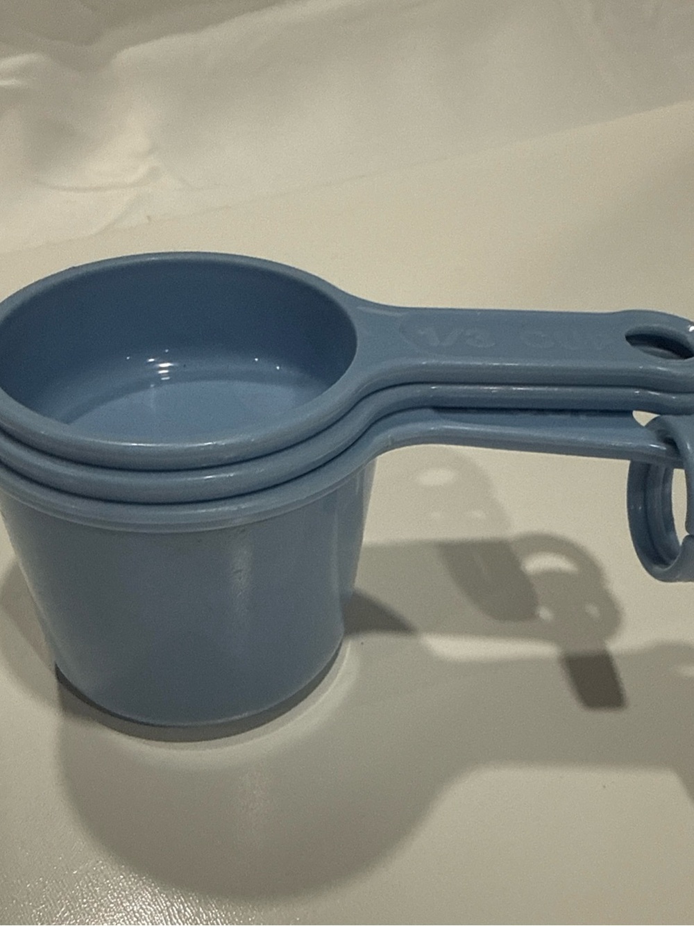 Vintage Rubbermaid Nesting Measuring Cups Blue 3 Pc Set 8315 Servin Saver